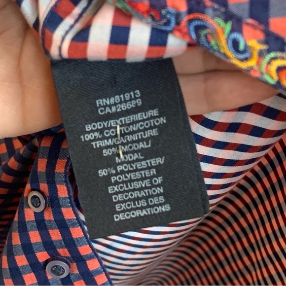 Robert Graham Long Sleeved Button-Down Flip Cuff Shirt, Size XL - Picture 3 of 8